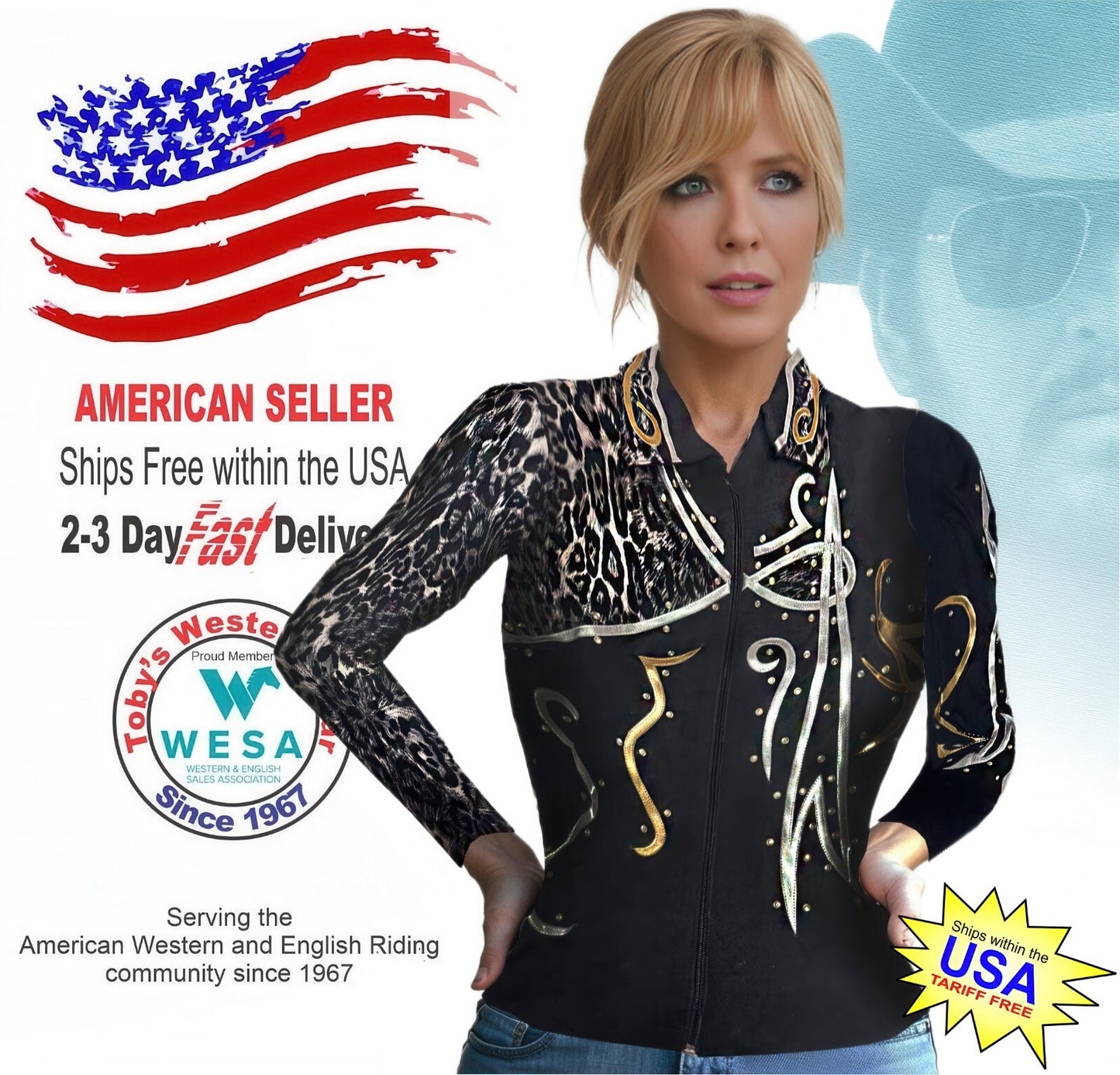 Toby's Western Showmanship Horsemanship Pleasure Show Jacket Shirt Rodeo Queen