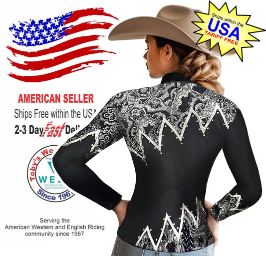 Toby's Western Showmanship Horsemanship Pleasure Show Jacket Shirt Rodeo Queen 