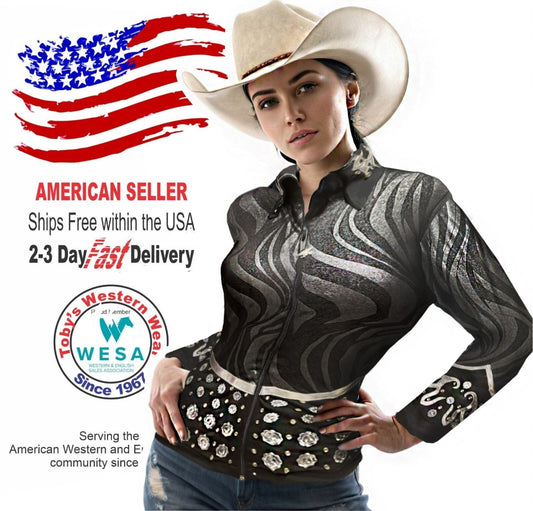 Toby's Western Showmanship Horsemanship Pleasure Show Jacket Shirt Rodeo Queen 