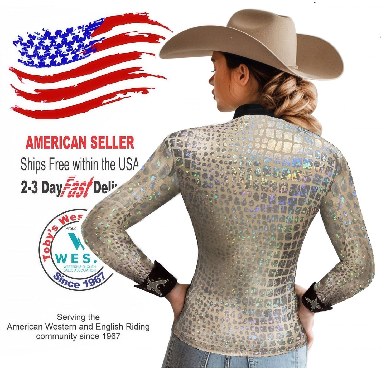 Toby's Western Showmanship Horsemanship Pleasure Show Jacket Shirt Rodeo Queen 