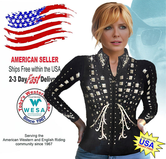 Toby's Western Showmanship Horsemanship Pleasure Show Jacket Shirt Rodeo Queen 