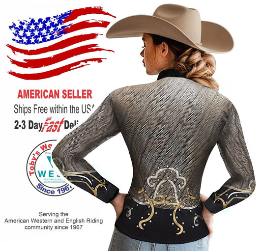 Toby's Western Showmanship Horsemanship Pleasure Show Jacket Shirt Rodeo Queen 