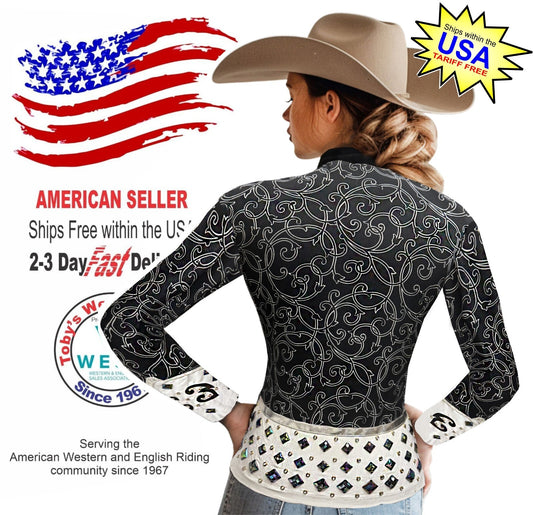 Toby's Western Showmanship Horsemanship Pleasure Show Jacket Shirt Rodeo Queen 