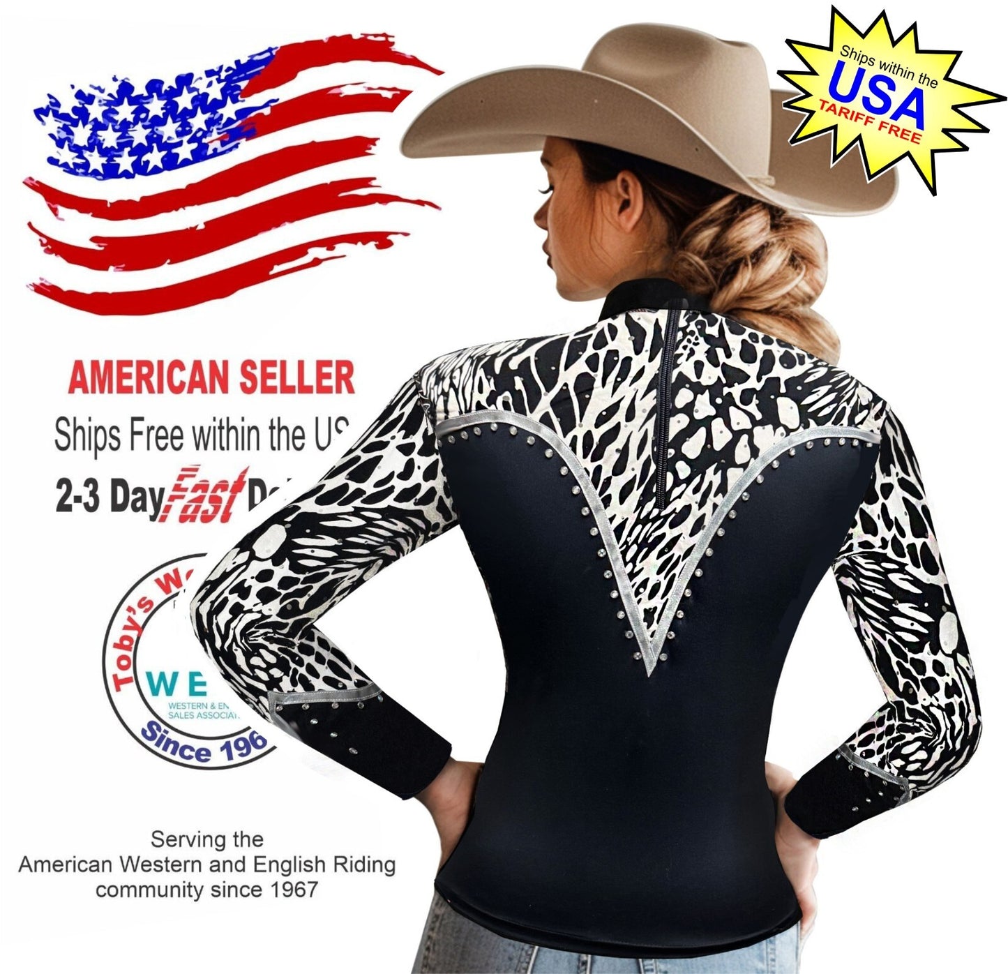 Toby's Western Showmanship Horsemanship Pleasure Show Jacket Shirt Rodeo Queen 