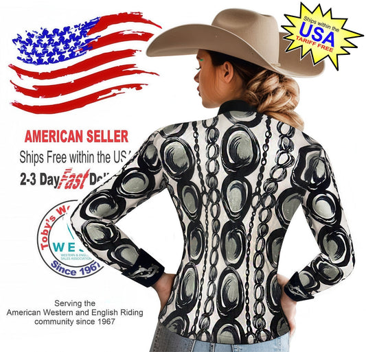 Toby's Western Showmanship Horsemanship Pleasure Show Jacket Shirt Rodeo Queen 
