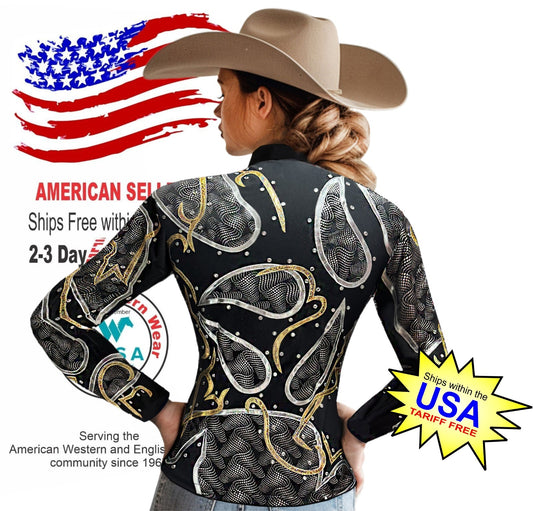 Toby's Western Showmanship Horsemanship Pleasure Show Jacket Shirt Rodeo Queen 