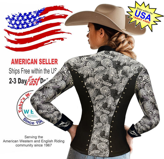 Toby's Western Showmanship Horsemanship Pleasure Show Jacket Shirt Rodeo Queen 