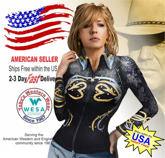 Toby's Western Showmanship Horsemanship Pleasure Show Jacket Shirt Rodeo Queen 