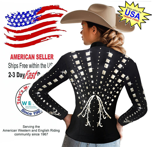 Toby's Western Showmanship Horsemanship Pleasure Show Jacket Shirt Rodeo Queen 